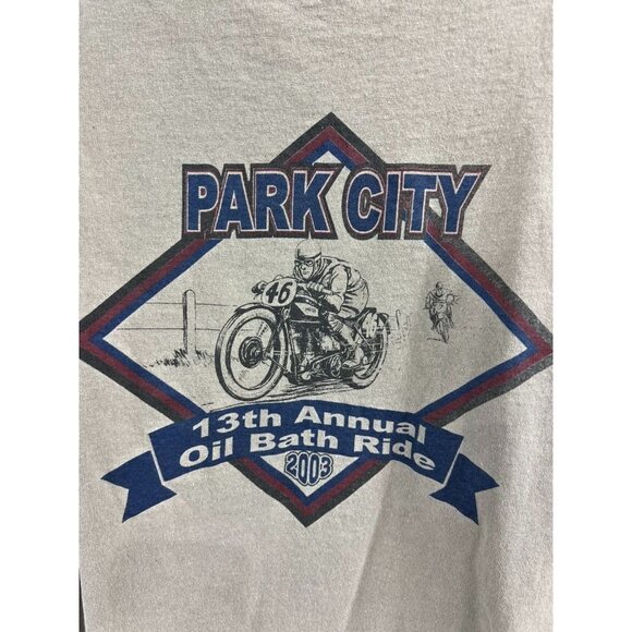 Utah British Bike Club Park City 13th Oil Bath Ride '03 Long-Sleeve T-Shirt XL - Picture 6 of 10